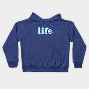 Life is art (blue) Kids Hoodie